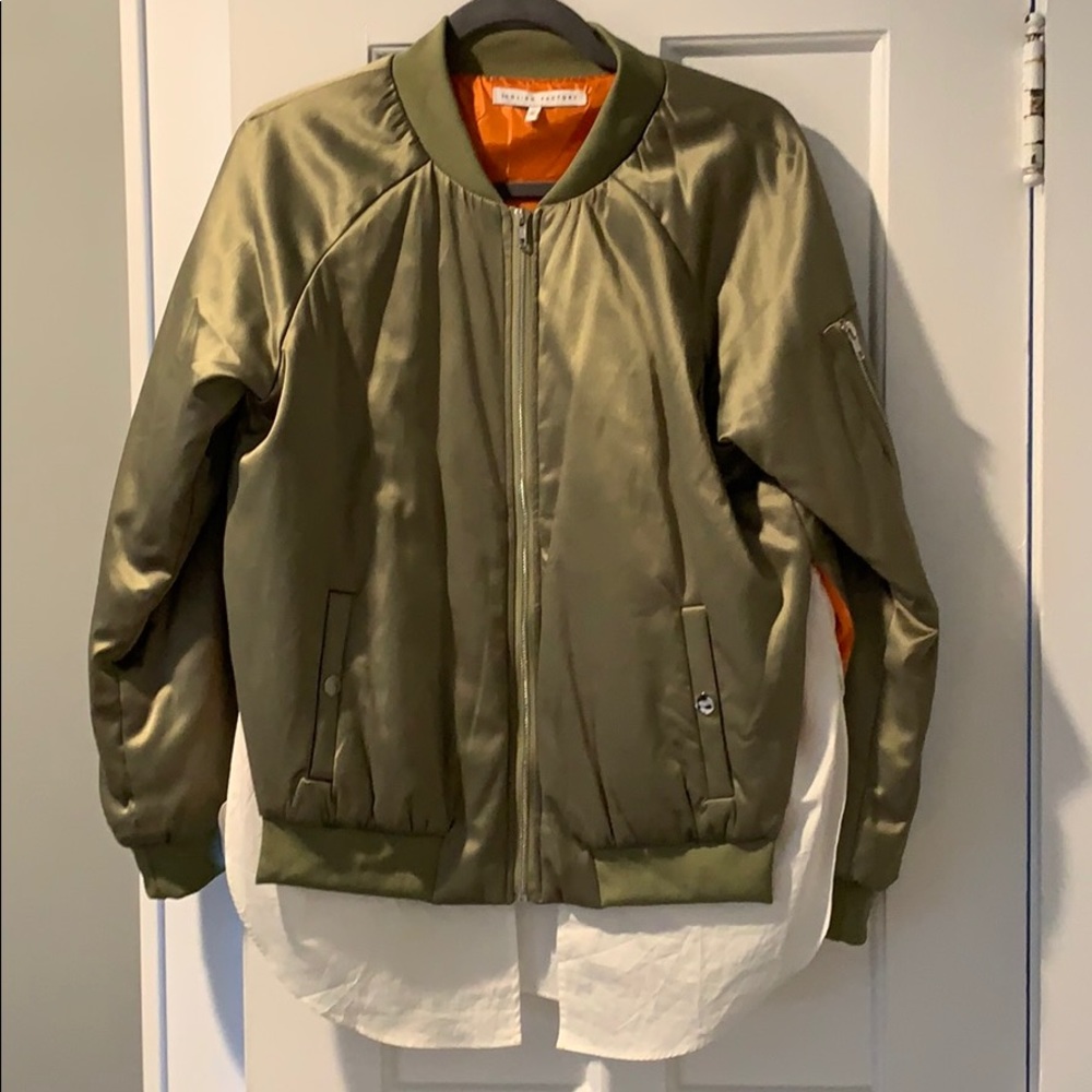 Fabulous unique bomber with shirt tails